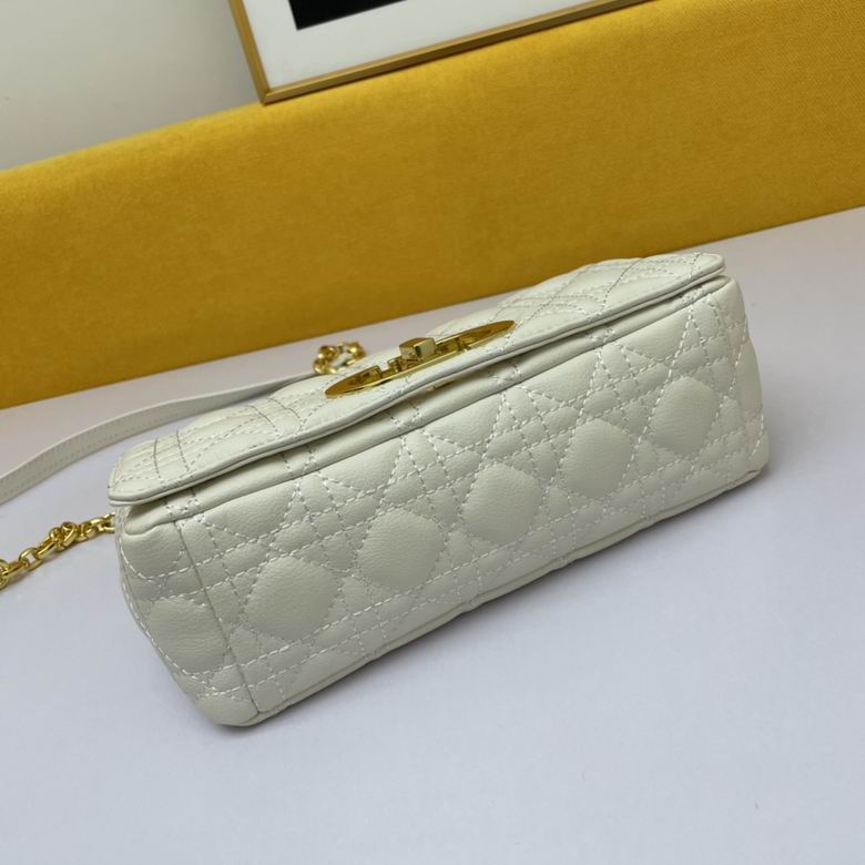 Medium Dior Caro Bag Ivory Supple Cannage Calfskin - DB069