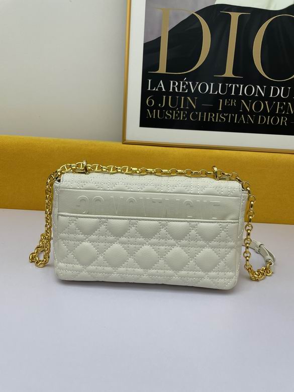 Medium Dior Caro Bag Ivory Supple Cannage Calfskin - DB069