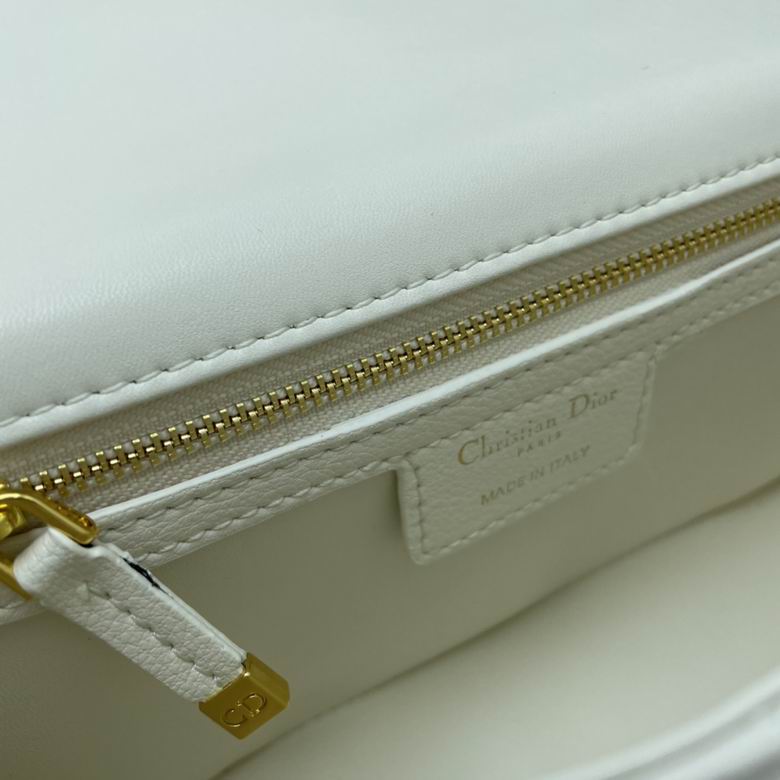 Medium Dior Caro Bag Ivory Supple Cannage Calfskin - DB069