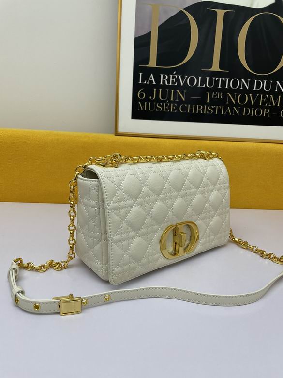 Medium Dior Caro Bag Ivory Supple Cannage Calfskin - DB069