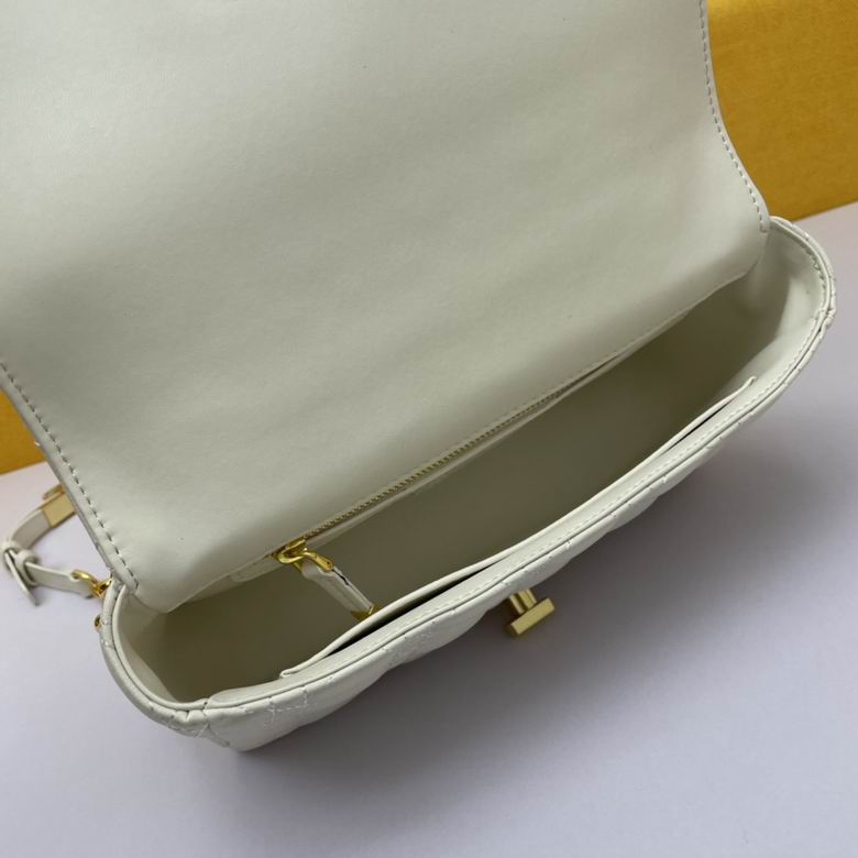 Medium Dior Caro Bag Ivory Supple Cannage Calfskin - DB069
