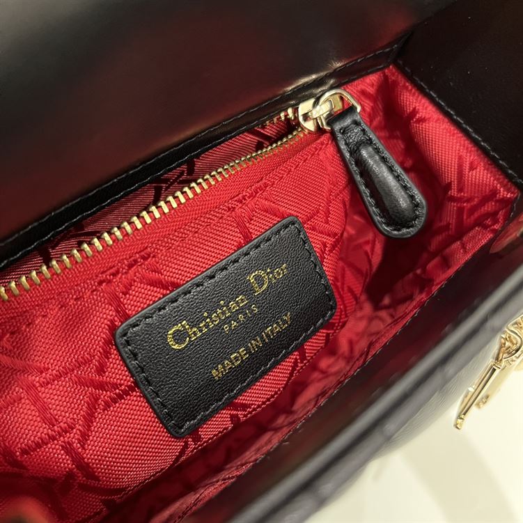 Mini Lady Dior Bag Black Cannage Lambskin Gold Hardware - DB061
