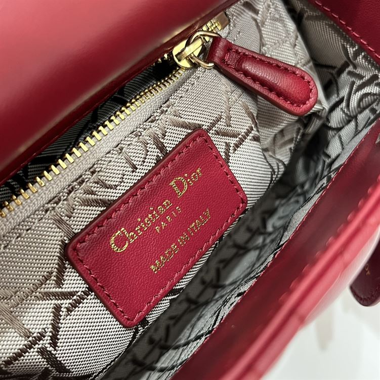 Mini Lady Dior Bag Cherry Red Cannage Lambskin - DB055