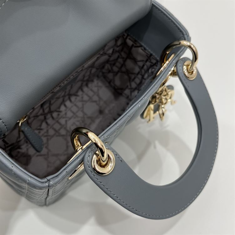 Mini Lady Dior Bag Cloud Blue Lambskin - DB053