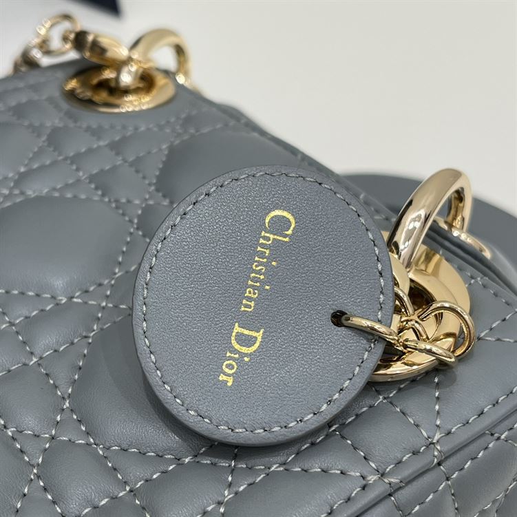 Mini Lady Dior Bag Cloud Blue Lambskin - DB053