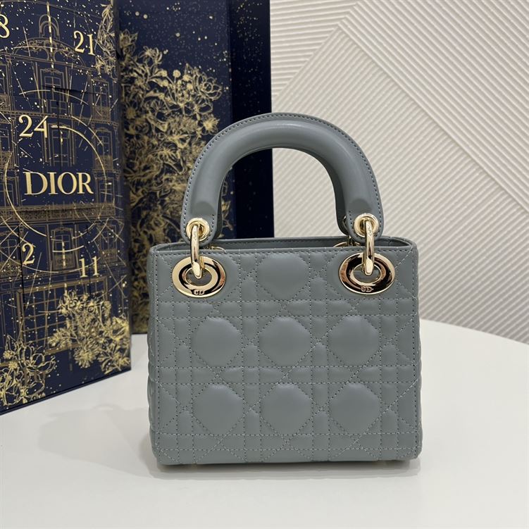 Mini Lady Dior Bag Cloud Blue Lambskin - DB053