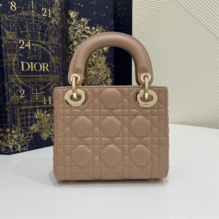 Mini Lady Dior Bag Heritage Pink Cannage Lambskin - DB052