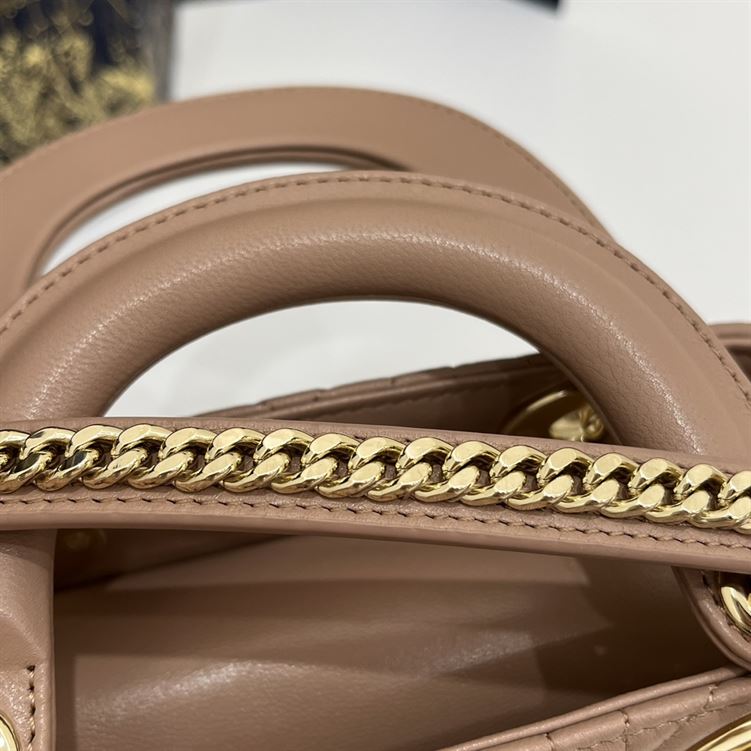 Mini Lady Dior Bag Heritage Pink Cannage Lambskin - DB052