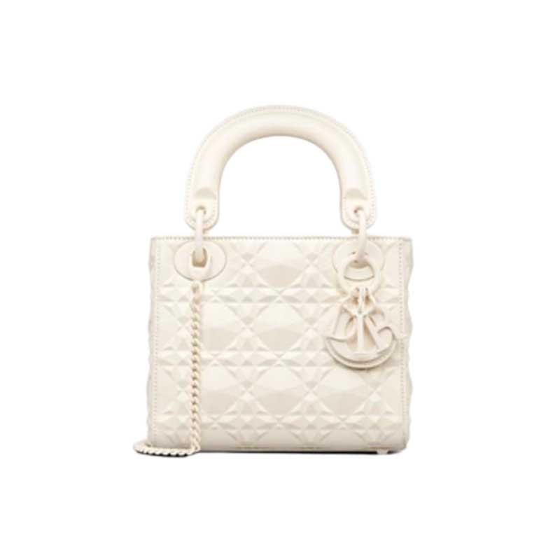 mini lady dior bag latte cannage calfskin with Di*m*nd motif - db063
