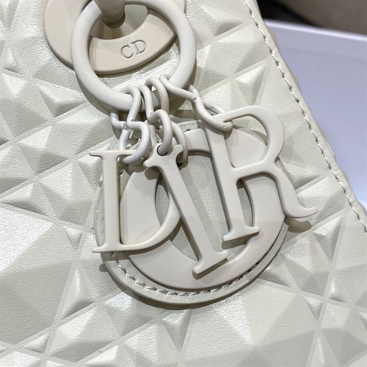 mini lady dior bag latte cannage calfskin with Di*m*nd motif - db063