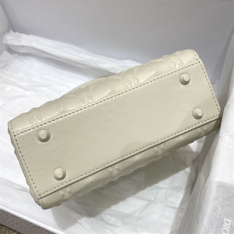 mini lady dior bag latte cannage calfskin with Di*m*nd motif - db063