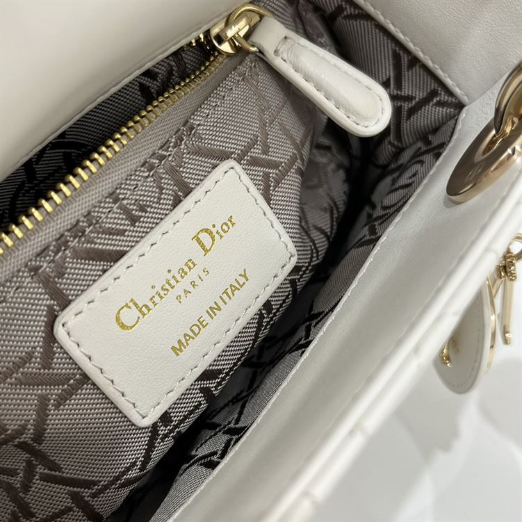 Mini Lady Dior Bag Latte Cannage Lambskin Gold Hardware - DB057