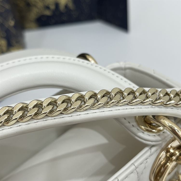 Mini Lady Dior Bag Latte Cannage Lambskin Gold Hardware - DB057