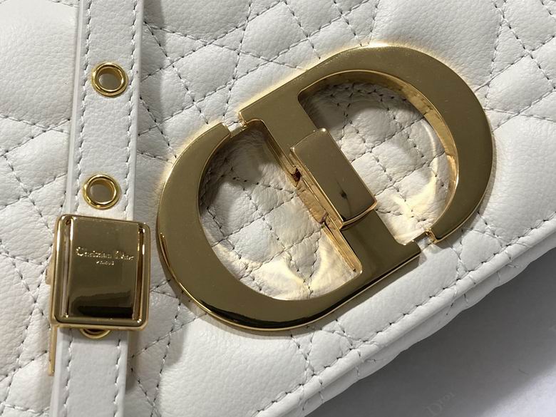 Small Dior Caro Bag Ivory Supple Cannage Calfskin - DB066