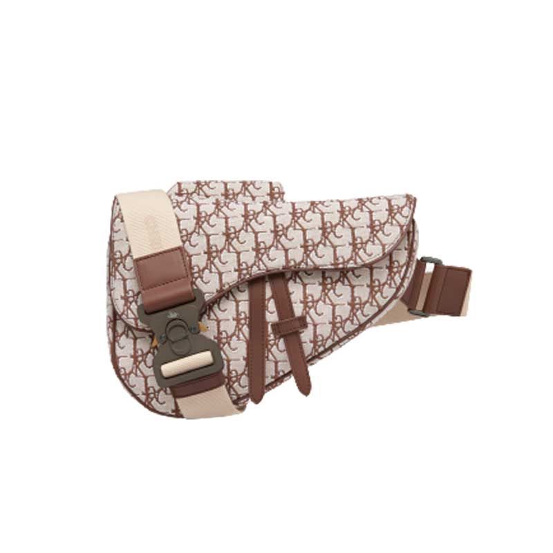 Dior x Cactus Jack Oblique Jacquard Saddle Bag ‘Coffee’ - DB084