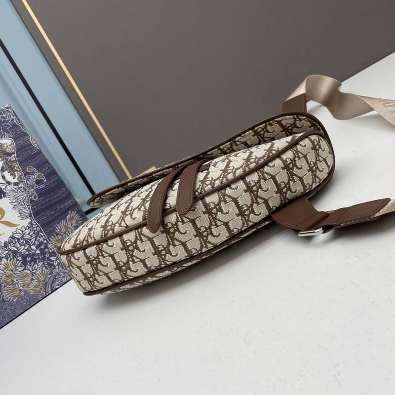 Dior x Cactus Jack Oblique Jacquard Saddle Bag ‘Coffee’ - DB084
