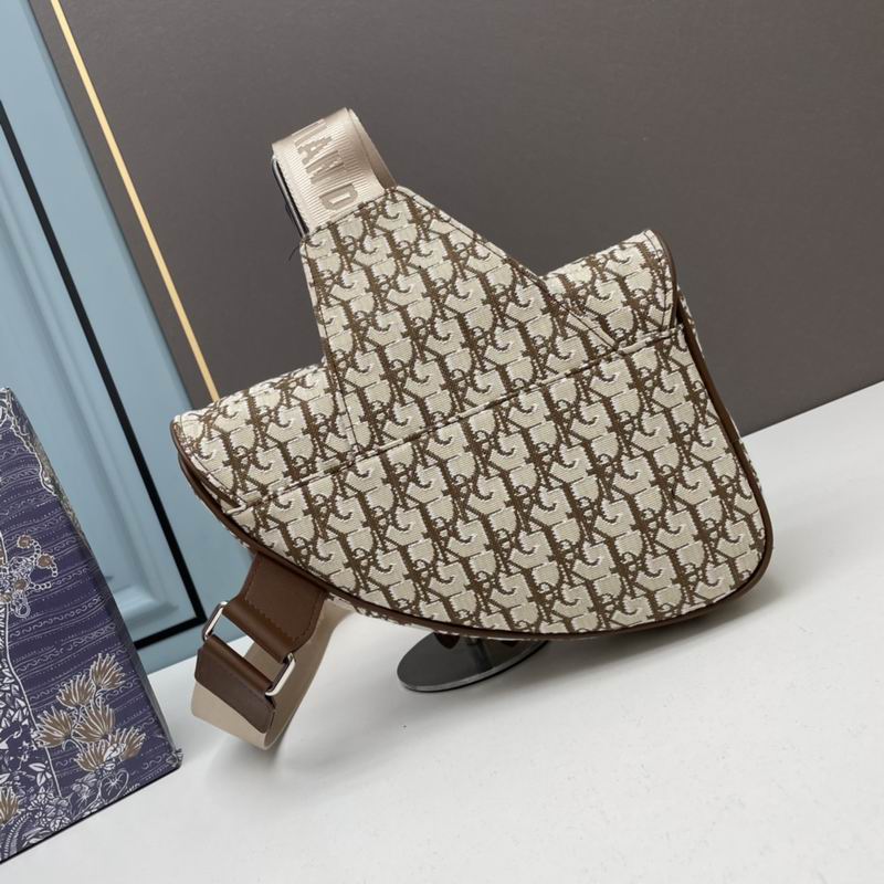 Dior x Cactus Jack Oblique Jacquard Saddle Bag ‘Coffee’ - DB084