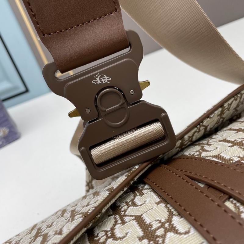 Dior x Cactus Jack Oblique Jacquard Saddle Bag ‘Coffee’ - DB084