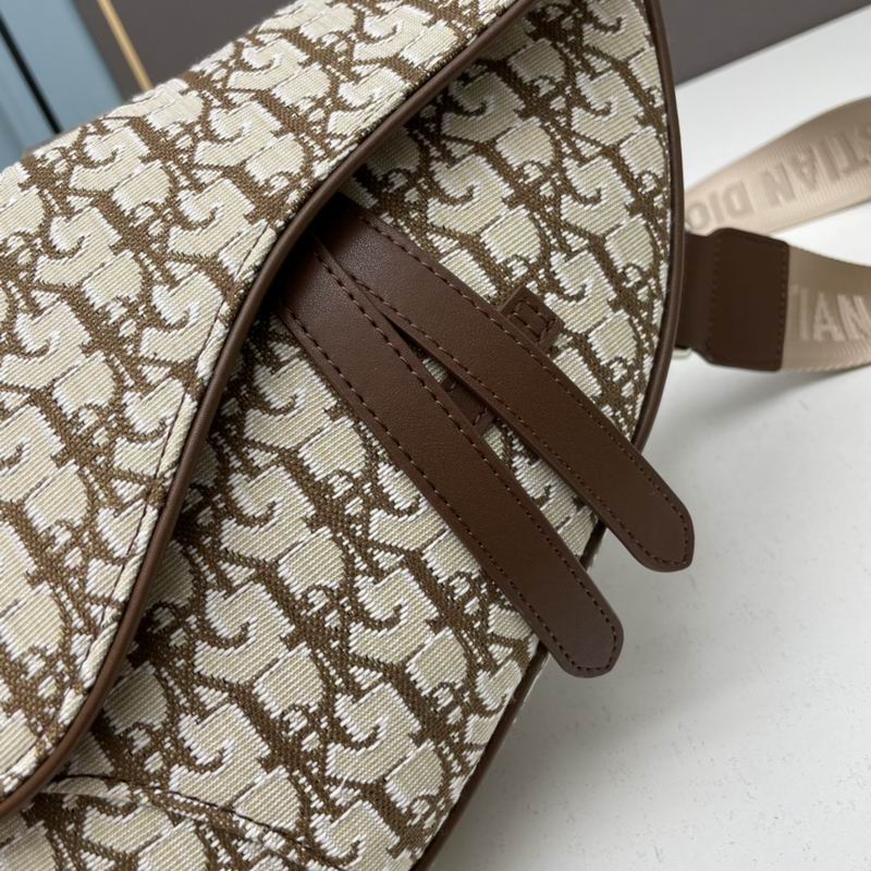 Dior x Cactus Jack Oblique Jacquard Saddle Bag ‘Coffee’ - DB084