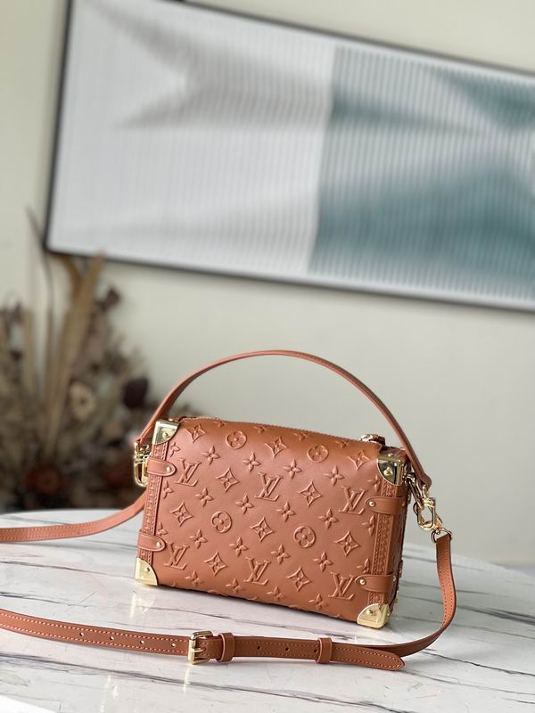 LV Side Trunk PM Tan Brown Calfskin Leather - LB107