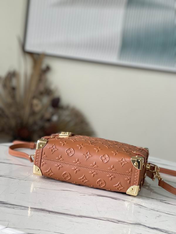 LV Side Trunk PM Tan Brown Calfskin Leather - LB107