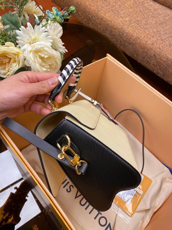 Louis Vuitton Crafty Twist MM White Black Epi Leather - LB112