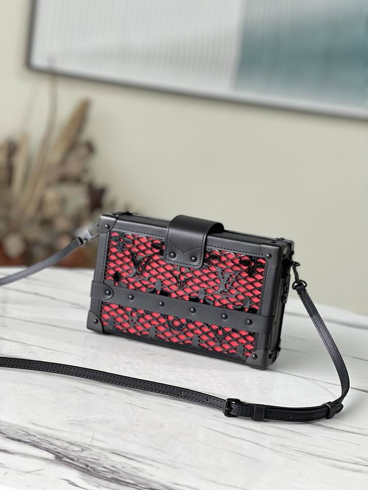 Louis Vuitton Petite Malle Black Red Patent calfskin - LB099