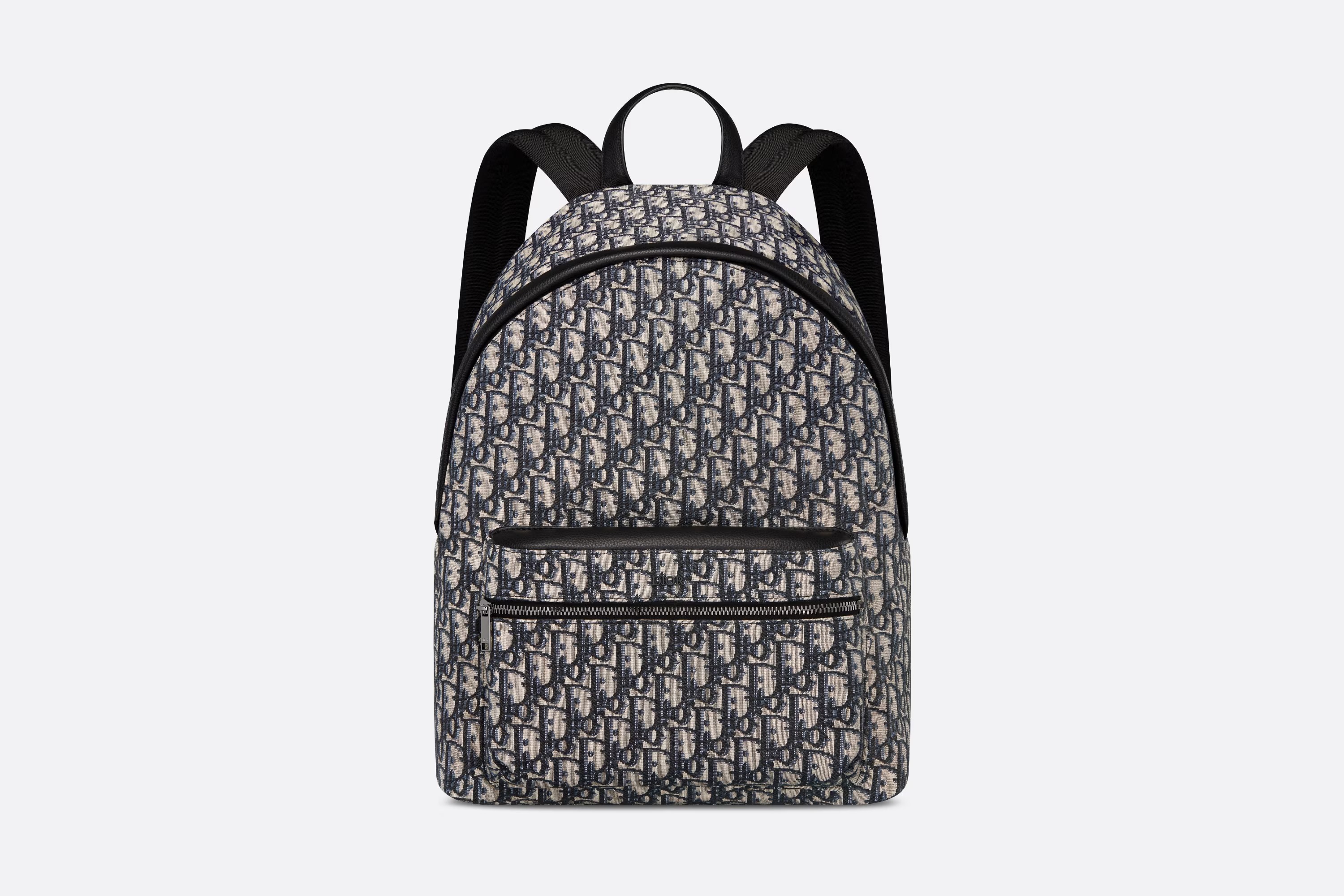 Rider Backpack Beige and Black Dior Oblique Jacquard - DB089