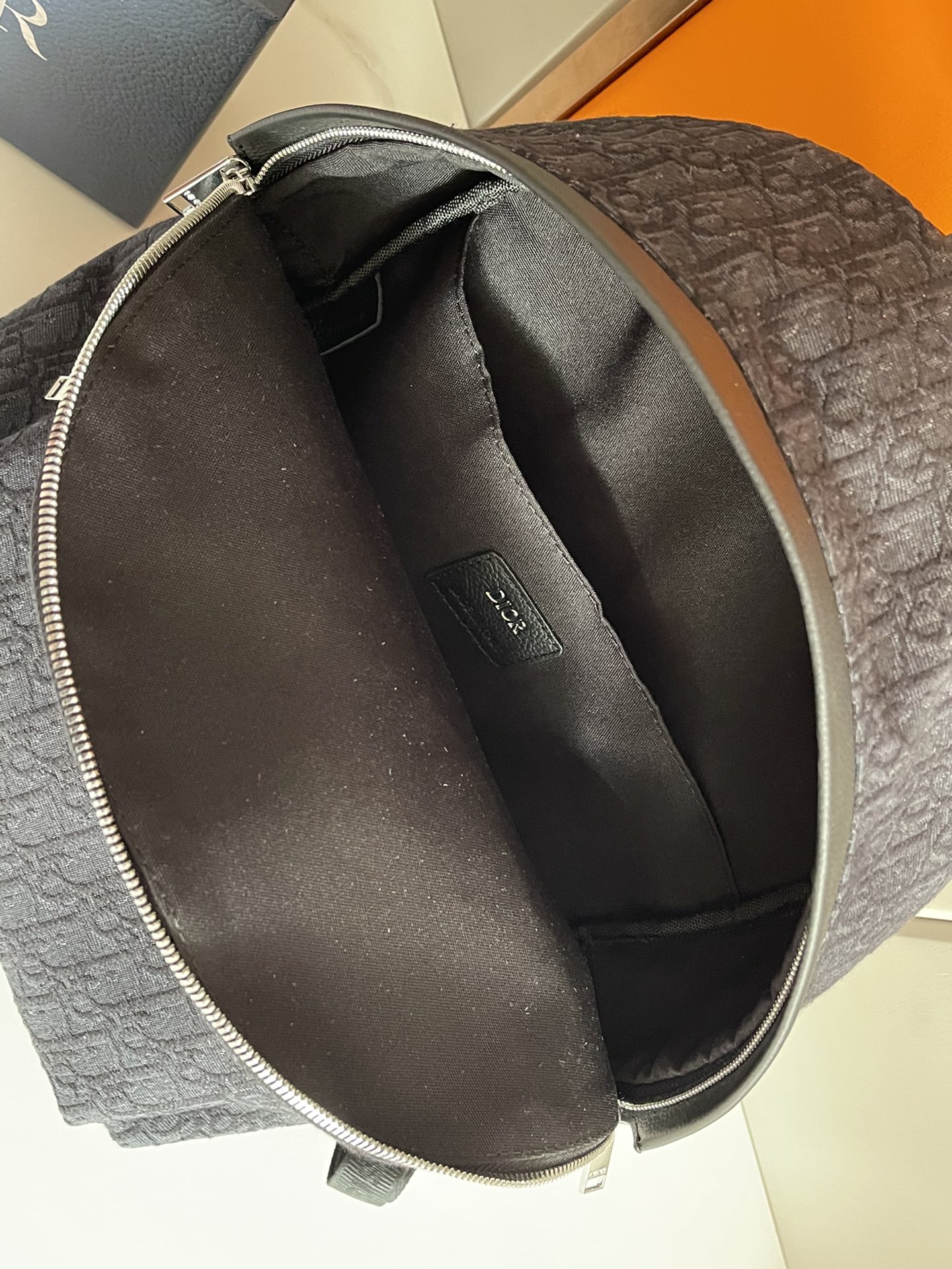 Rider Backpack Black Dior Oblique Jacquard - DB094