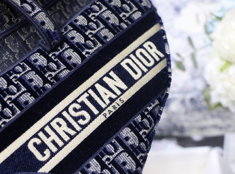 Saddle Bag Blue Dior Oblique Embroidery - DB075