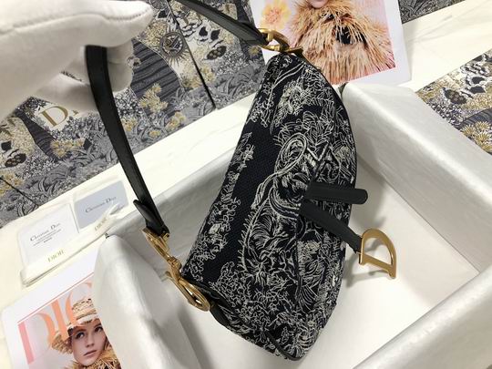 Saddle Bag Blue Toile de Jouy Reverse Jacquard - DB080