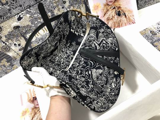 Saddle Bag Blue Toile de Jouy Reverse Jacquard - DB080