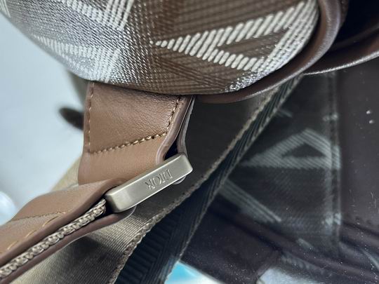 Saddle Bag Coffee CD Diamond Canvas and Smooth Calfskin- DB082