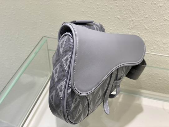 saddle bag dior gray cd Di*m*nd canvas and smooth calfskin - db083