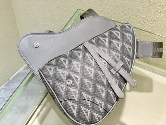 saddle bag dior gray cd Di*m*nd canvas and smooth calfskin - db083