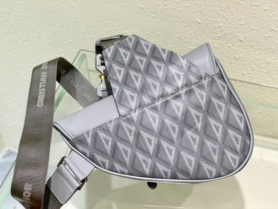 saddle bag dior gray cd Di*m*nd canvas and smooth calfskin - db083