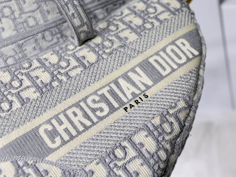 Saddle Bag Gray Dior Oblique Embroidery - DB073