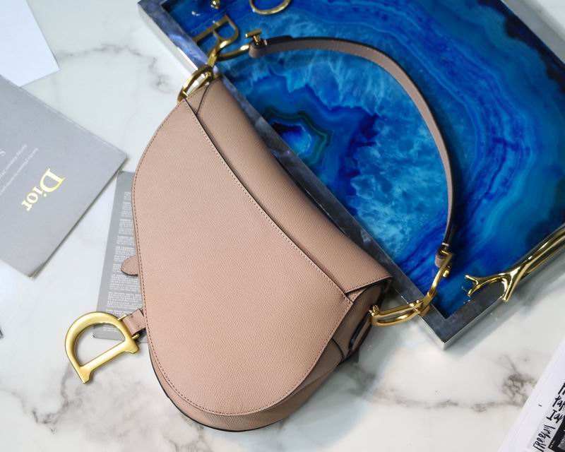 Saddle Bag With Strap Hazelnut Grained Calfskin - DB071