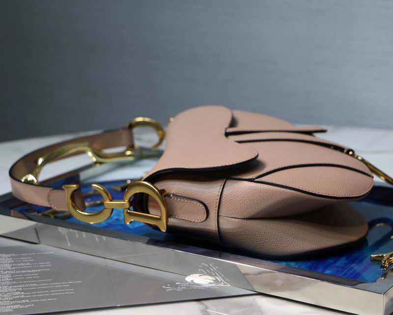 Saddle Bag With Strap Hazelnut Grained Calfskin - DB071