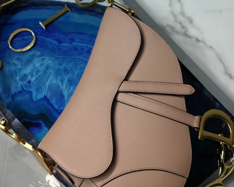 Saddle Bag With Strap Hazelnut Grained Calfskin - DB071