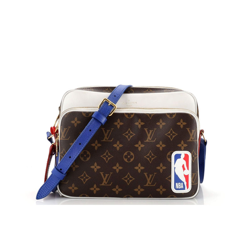 LV x NBA Nil Messenger Bag Brown Monogram Antarctica Canvas - LB144