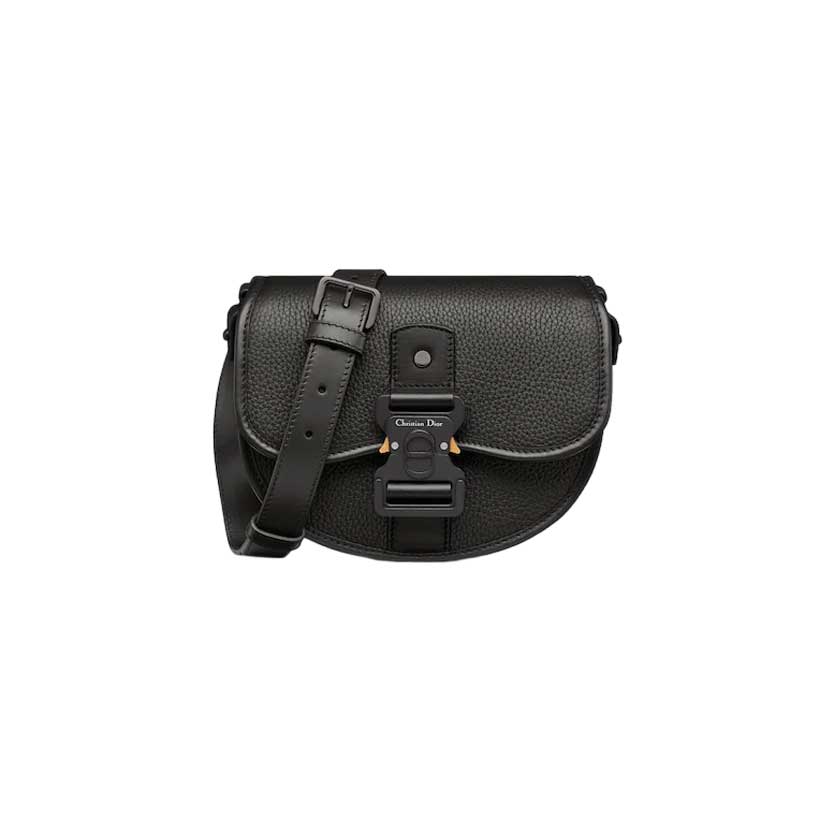 Mini Gallop Bag With Strap Black Grained Calfskin - DB106