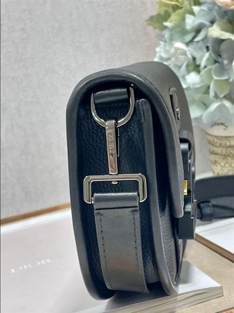 Mini Gallop Bag With Strap Black Grained Calfskin - DB106