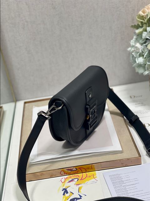 Mini Gallop Bag With Strap Black Grained Calfskin - DB106