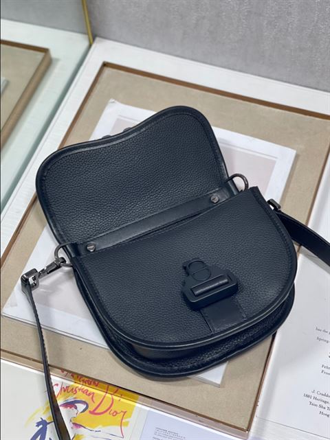 Mini Gallop Bag With Strap Black Grained Calfskin - DB106