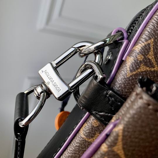 Trio Messenger Bag Macassar Monogram Canvas Purple - LB145