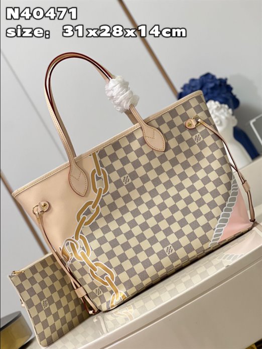 Louis Vuitton Neverfull MM Damier Azur Tote Bag - LB153