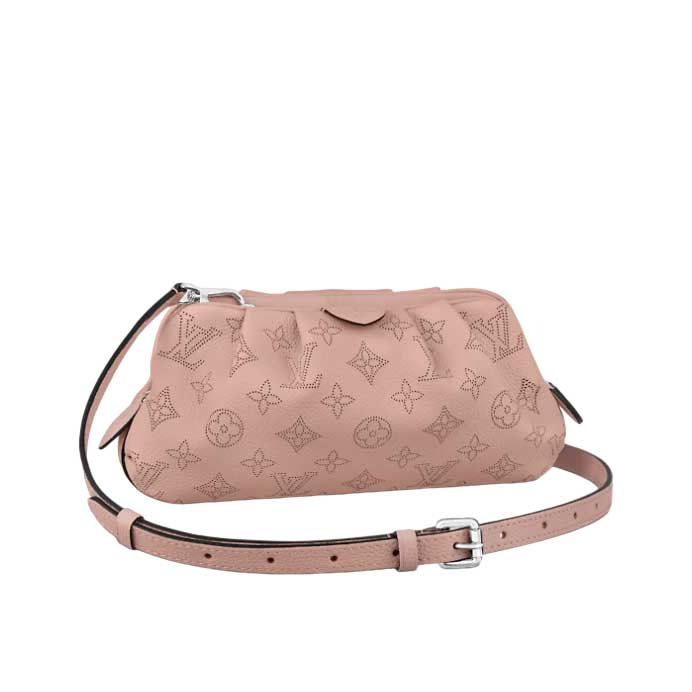 Scala mini pouch Pink Mahina perforated calf leather - LB179