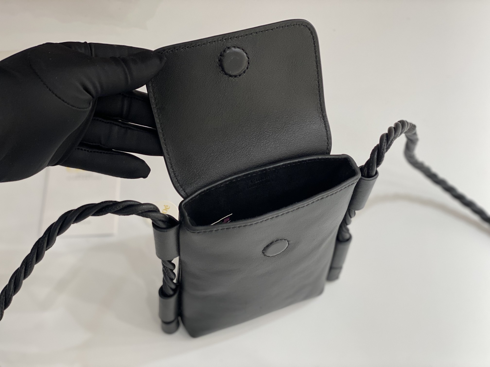 Chloé Key Phone Pouch in Black