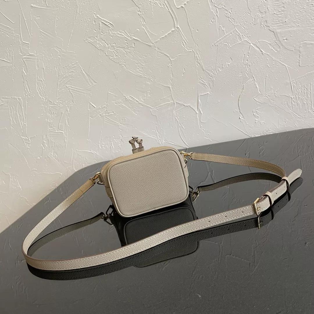 Nano Noé Tourterelle Gray / Cream Bicolor Monogram Empreinte Leather